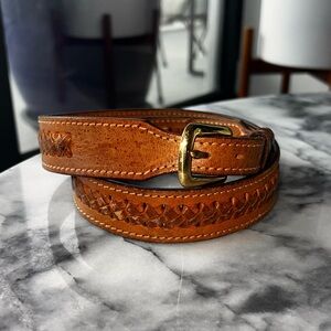Vintage Chacon belt with brass belt buckle